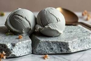 "Helado Piedra Movediza", creado por el artista Cristian Segura