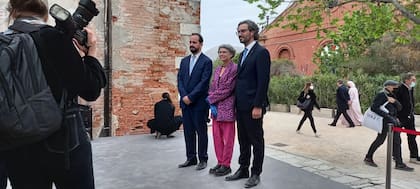 Heller con el embajador argentino en Italia, Roberto Carlés, y el canciller Santiago Cafiero