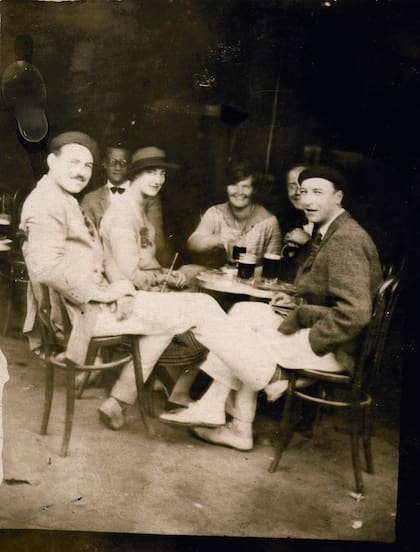 Hemingway en Pamplona, España, en 1925
