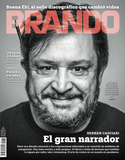 Hernán Casciari, personaje de tapa de la revista Brando de octubre.