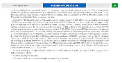 Hernán Nuñez se asoció con Ciccarelli en 2023 en la empresa Gold and Sand