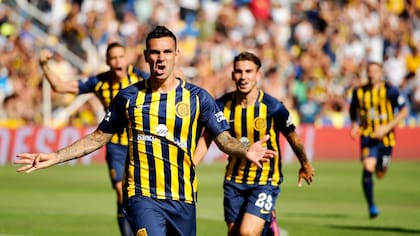 Herrera celebra su gol ante Newells