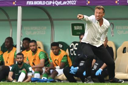 Herve Renard director técnico de la selección de Arabia Saudita en el partido contra Argentina