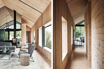 “Hicimos pocas aberturas, muy meditadas, para enmarcar las vistas y darle paso a la luz de un modo levemente irregular que crea distintas sensaciones dentro de este espacio lineal. También, las pensamos para sentarse a contemplar el horizonte”.