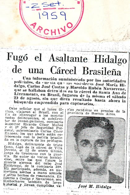 Hidalgo, el asaltante que escapó de una cárcel de Brasil