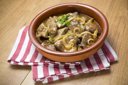 Hígado con cebolla.