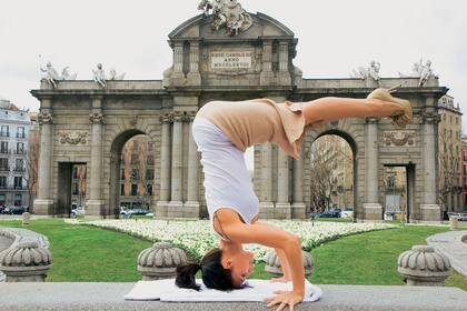 Hilaria llegó a Madrid para acompañar a su marido, Alec Baldwin, que está filmando su participación en Torrente 5