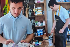El joven con síndrome de Down que hizo una diplomatura en veterinaria y ahora trabaja en una clínica