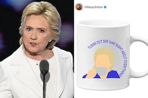 Hillary Clinton lanzó una taza con una curiosa leyenda en medio de la condena a Donald Trump