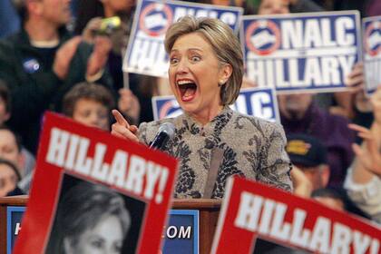 Hillary, en plena campaña en 2008