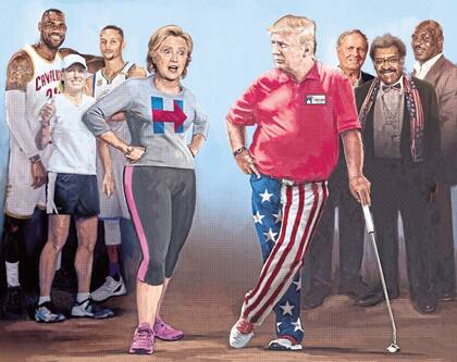 Hillary y Trump y los apoyos deporitvos