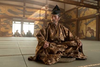 Hiroyuki Sanada en una escena de "Shogun". (Katie Yu/FX vía AP)
