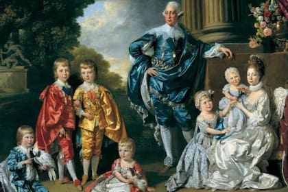 Historiadores señalan que Carlota (en este retrato junto a su esposo, el rey Jorge III, y sus hijos) era descendiente de Madragana Ben Aloandro, que fue amante del rey portugués Alfonso III