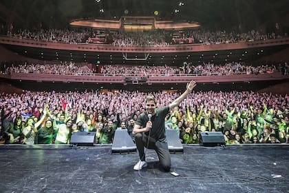 Hizo dos funciones en el Gran Rex, donde presentó su unipersonal