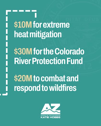 Hobbs prevé asegurar el futuro de Arizona y suavizar el efecto de las altas temperaturas en el estado