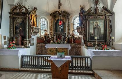 Hohenwerfen tiene una capilla con tesoros de arte sacro.