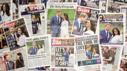Los principales tabloides británicos, con Harry y Meghan en sus portadas, se hicieron eco de la noticia.
