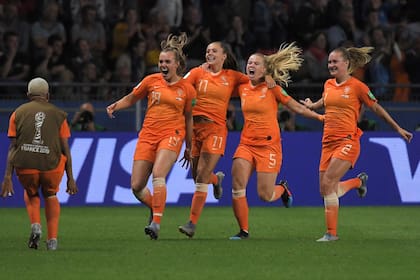 Países Bajos, durante una de sus celebraciones en el Mundial de Francia 2019