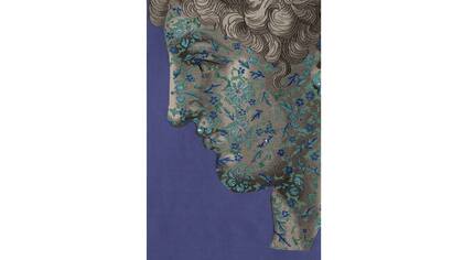 Hombre neoclásico, tapicería de Jon Eric Riis, 2014 (galería Chevalier)