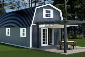 El granero de dos pisos que Home Depot vende por menos de US$13.000 en 2026