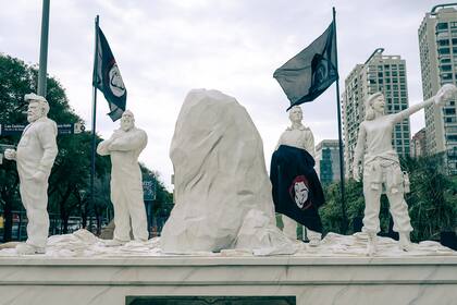 Homenaje a los caídos de La Casa de Papel en plena Buenos Aires