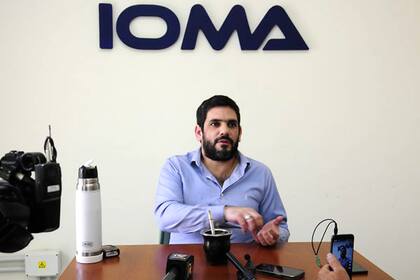 Homero Giles, titular de IOMA, este jueves en Junín