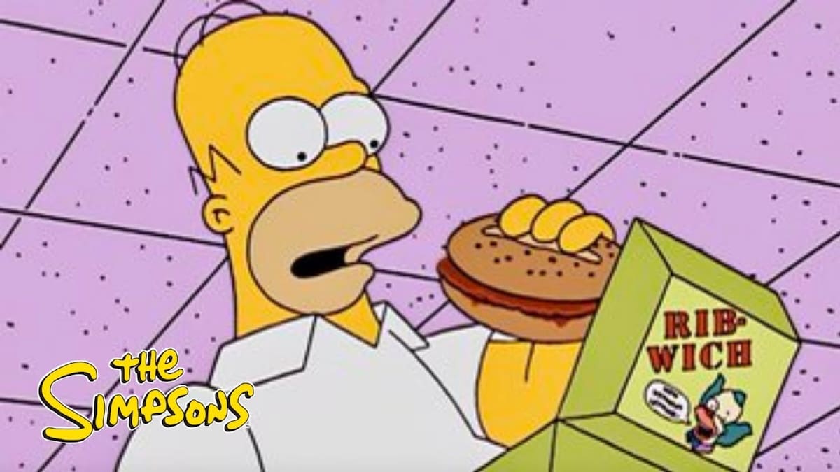 The Simpsons Ribwich Homero se hizo fan de un sandwich, un restaurante de Costanera Norte lo ...