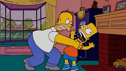 Homero Simpson nos hace reír cuando se cae del techo de su casa y rebota como una pelota, o cuando intenta “estrangular” a su hijo Bart.