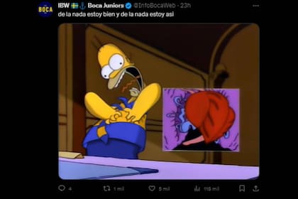 Homero Simpson protagonista de memes (Captura X)