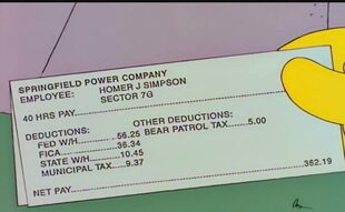 Homero Simpson tiene un salario semanal de 362,19 US$ lo que da unos 19.000US$ al año