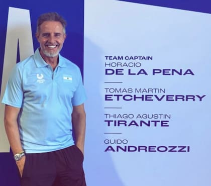 Horacio De la Peña ya está en funciones como coach de Tomás Etcheverry y, en el arranque de la nueva temporada, como capitán del equipo argentino en la United Cup