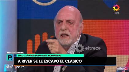 Horacio Pagani y un ataque de ira al aire contra Nicolás Distasio (Captura de TV)