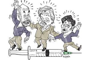 Horacio Rodríguez Larreta, Alberto Fernández y Axel Kicillof