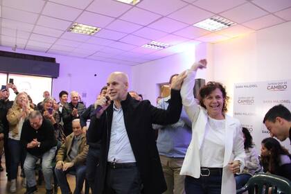 Horacio Rodríguez Larreta con Sara Majorel en Marcos Juárez