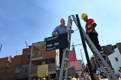 Horacio Rodríguez Larreta en la apertura de la calle Guevara, en el barrio porteño de Chacarita