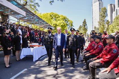 Horacio Rodríguez Larreta encabezó el acto por el 5to aniversario de la creación de la Policía de la Ciudad