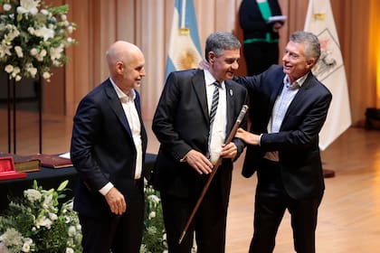 Horacio Rodríguez Larreta, Jorge Macri y su primo Mauricio Macri