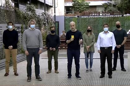 Horacio Rodríguez Larreta, junto a funcionarios, anuncia como seguirá la ciudad frente a la pandemia de Covid-19