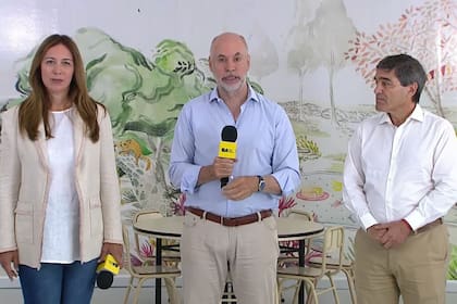 Horacio Rodríguez Larreta junto a Vidal y Quirós