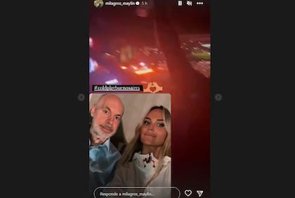 Horacio Rodríguez Larreta y su novia, Milagros Maylin fueron al recital de Coldplay