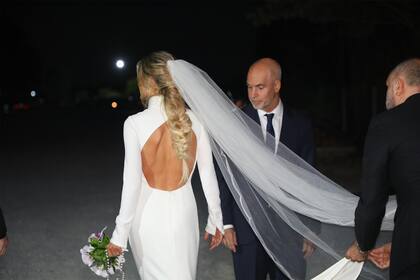 Horario Rodríguez Larreta y Milagros Maylin, durante su casamiento