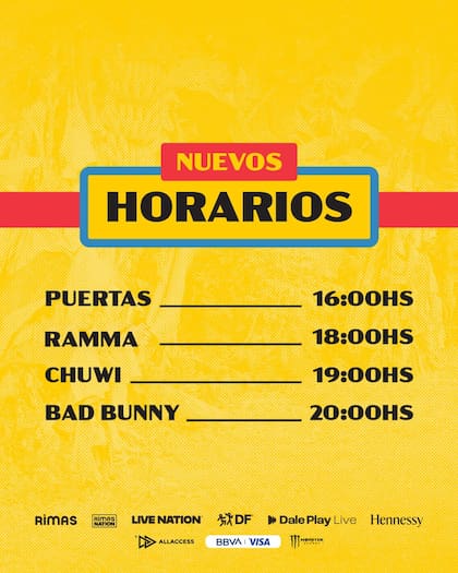 Horarios de Bad Bunny para este sábado 14 de febrero
