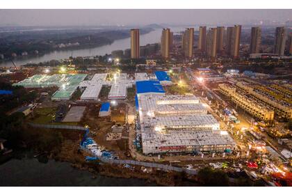 El hospital Huoshenshan, fue construido en tiempo récord en Wuhan en el inicio de la pandemia
