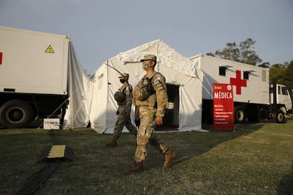 Hospital militar de campaña, para ampliación de camas de Covid-19 en el partido de La Matanza