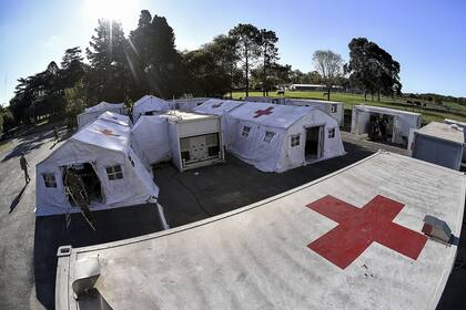 Hospital Militar Reubicable para la atención de personas infectadas por la enfermedad causada por el nuevo coronavirus (COVID-19), en el Campo de Mayo