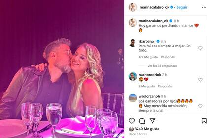 "Hoy ganamos perdiendo mi amor", lanzó Calabró junto a Barbano en los Martín Fierro de Cable