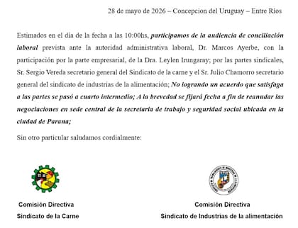 Hoy hubo un intento de conciliación obligatoria