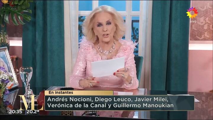 Mirtha Legrand habló sobre el cambio de horario de su programa - Fuente: eltrece
