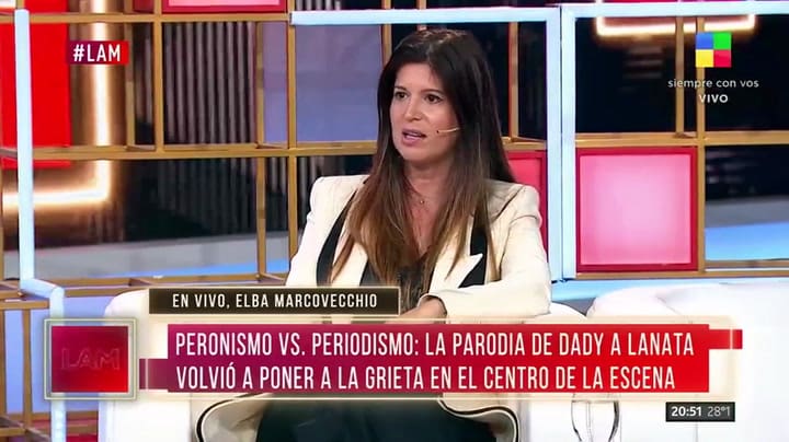 Elba Marcovecchio apuntó contra Dady Brieva