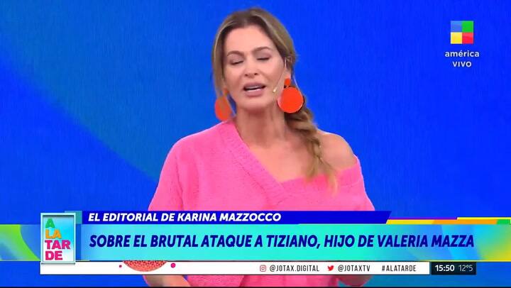 Karina Mazzoco expuso un duro mensaje sobre el ataque al hijo de Valeria Mazza